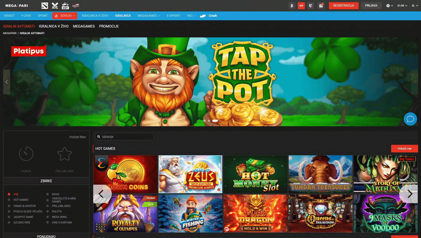 Megapari spletni casino bonus